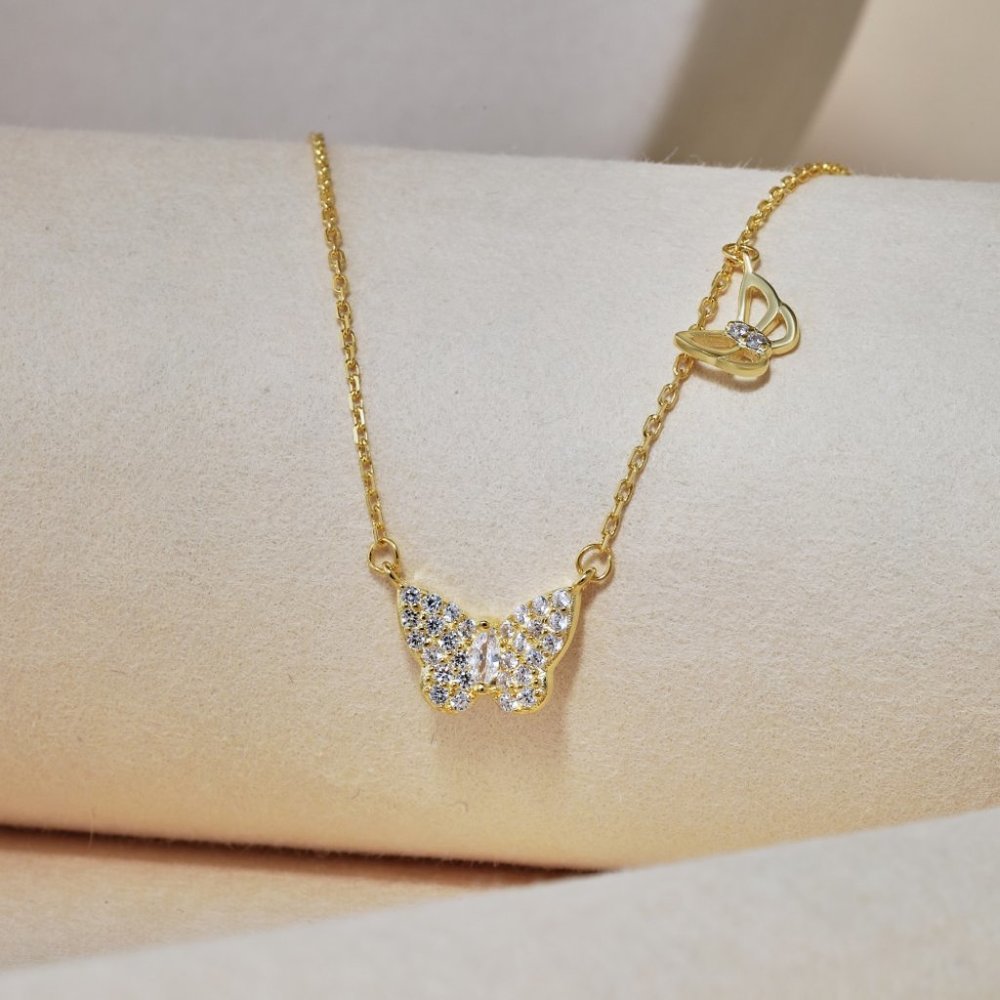 925 Fluttering Duo Necklace